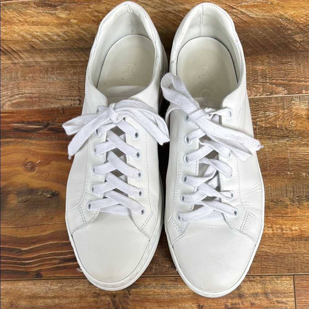 M. Gemi women’s White Leather Sneakers.